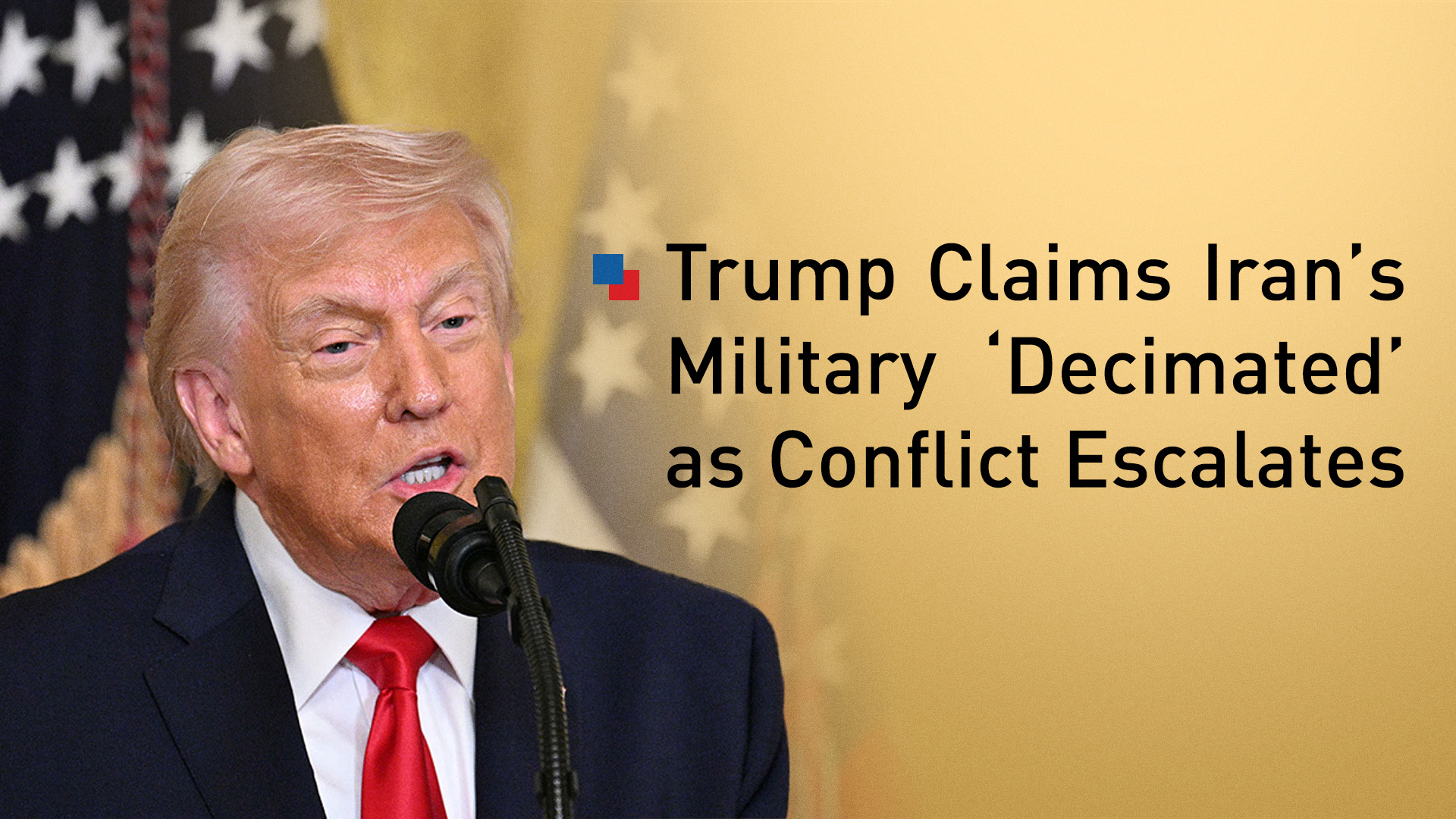 US President Donald Trump speaks during a Women's History Month event in the East Room of the White House in Washington, DC, on March 12, 2026. (Photo: AFP)
