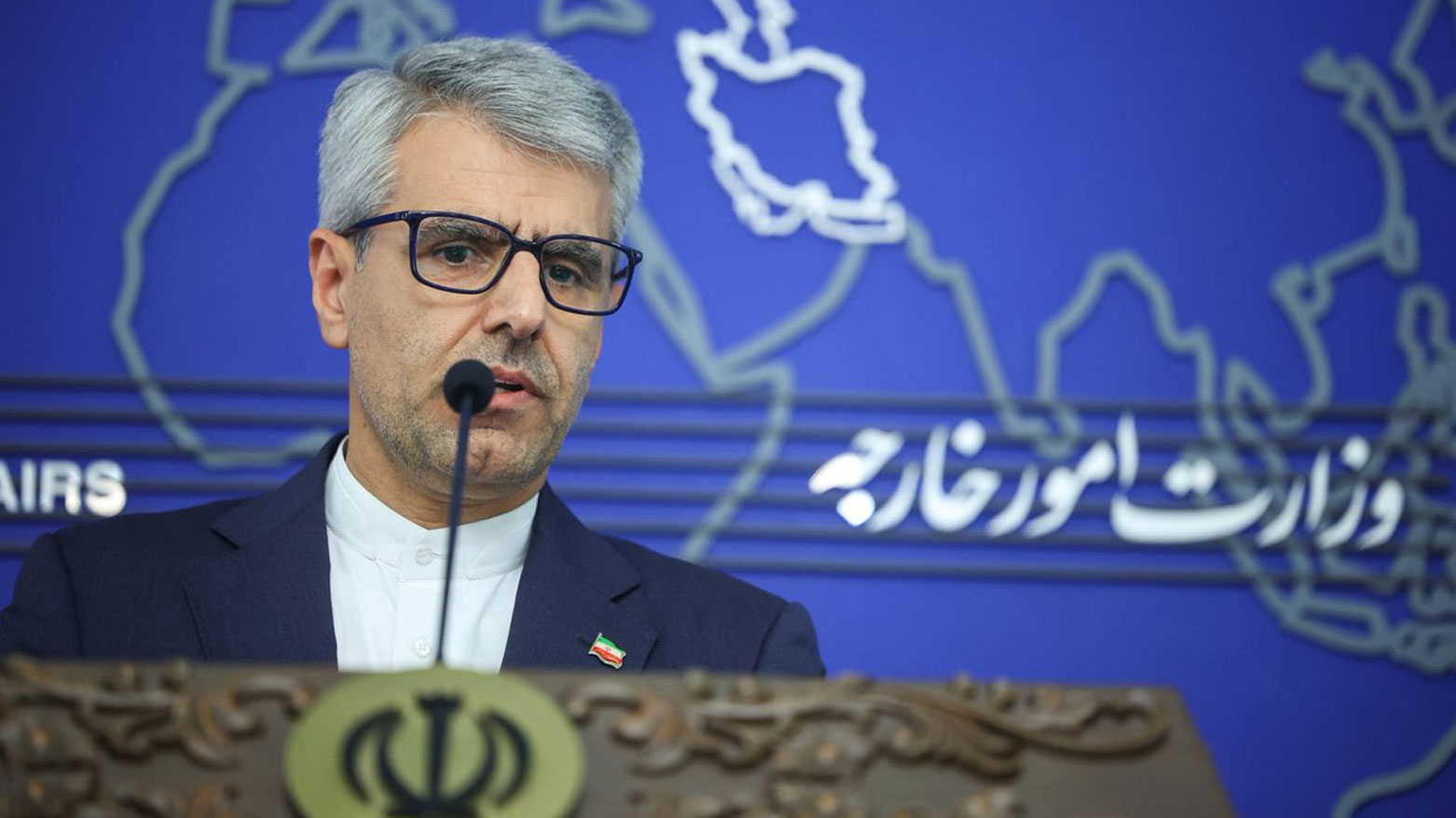 Foreign Ministry Spokesman Esmaeil Baqaei. (Photo: Foreign Ministry Spokesman Esmaeil Baqaei/X)