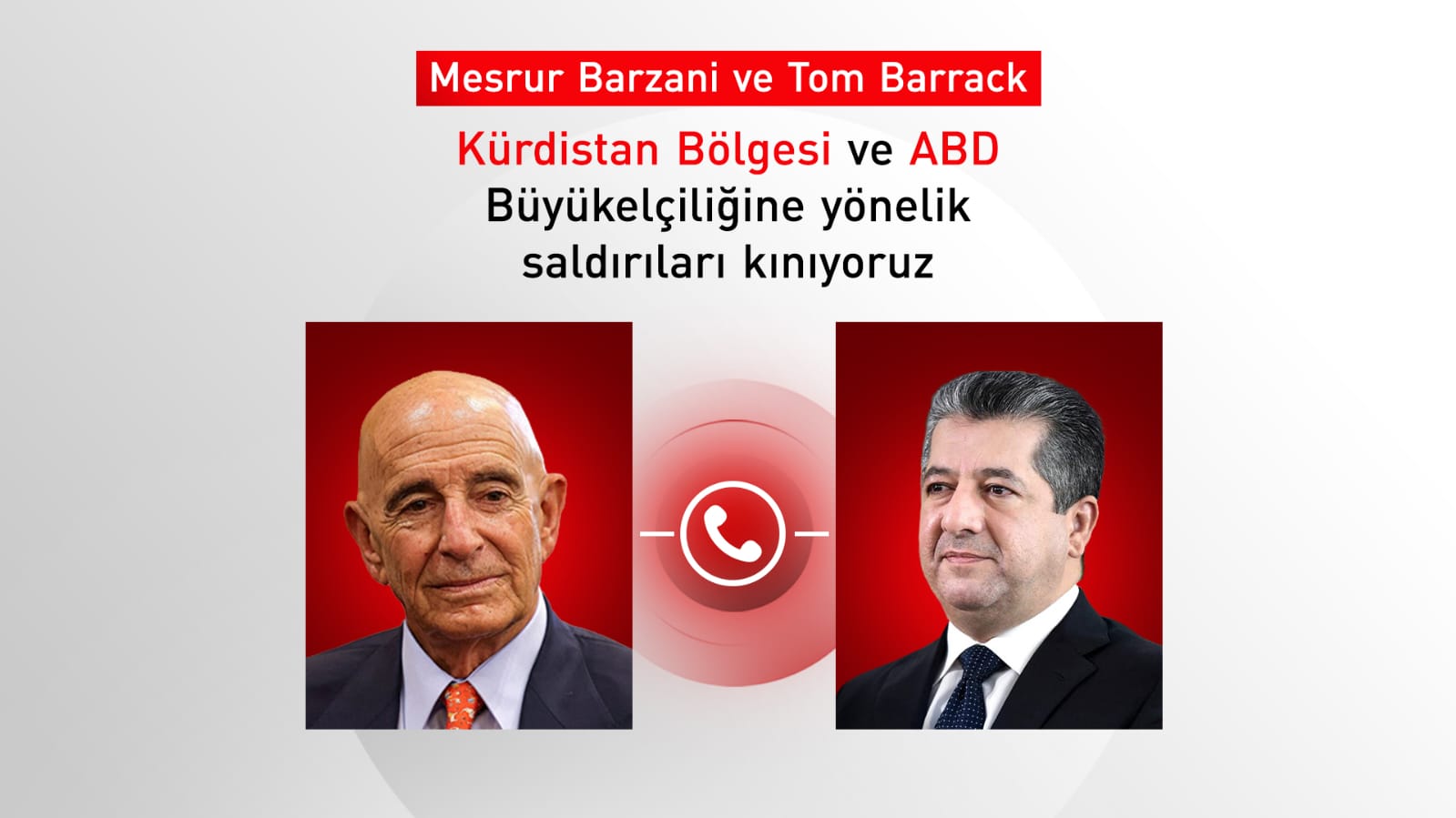 Mesrur Barzani ve Tom Barrack, bölgedeki durumu görüştü