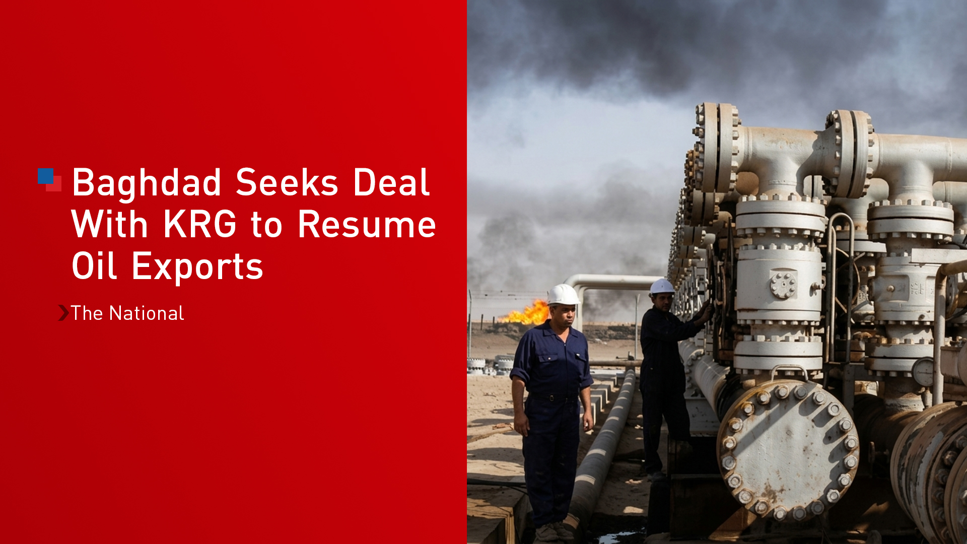 Employees work at an oil field in the Kurdistan Region. (Photo: Kurdistan24)