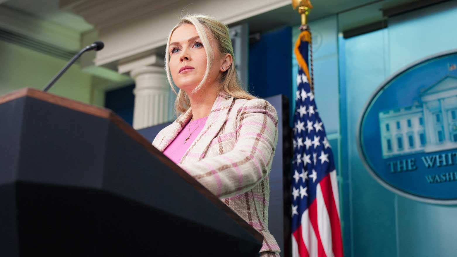 کارۆلاین لیڤیت، گوتەبێژی کۆشکی سپی (وێنە: AFP)