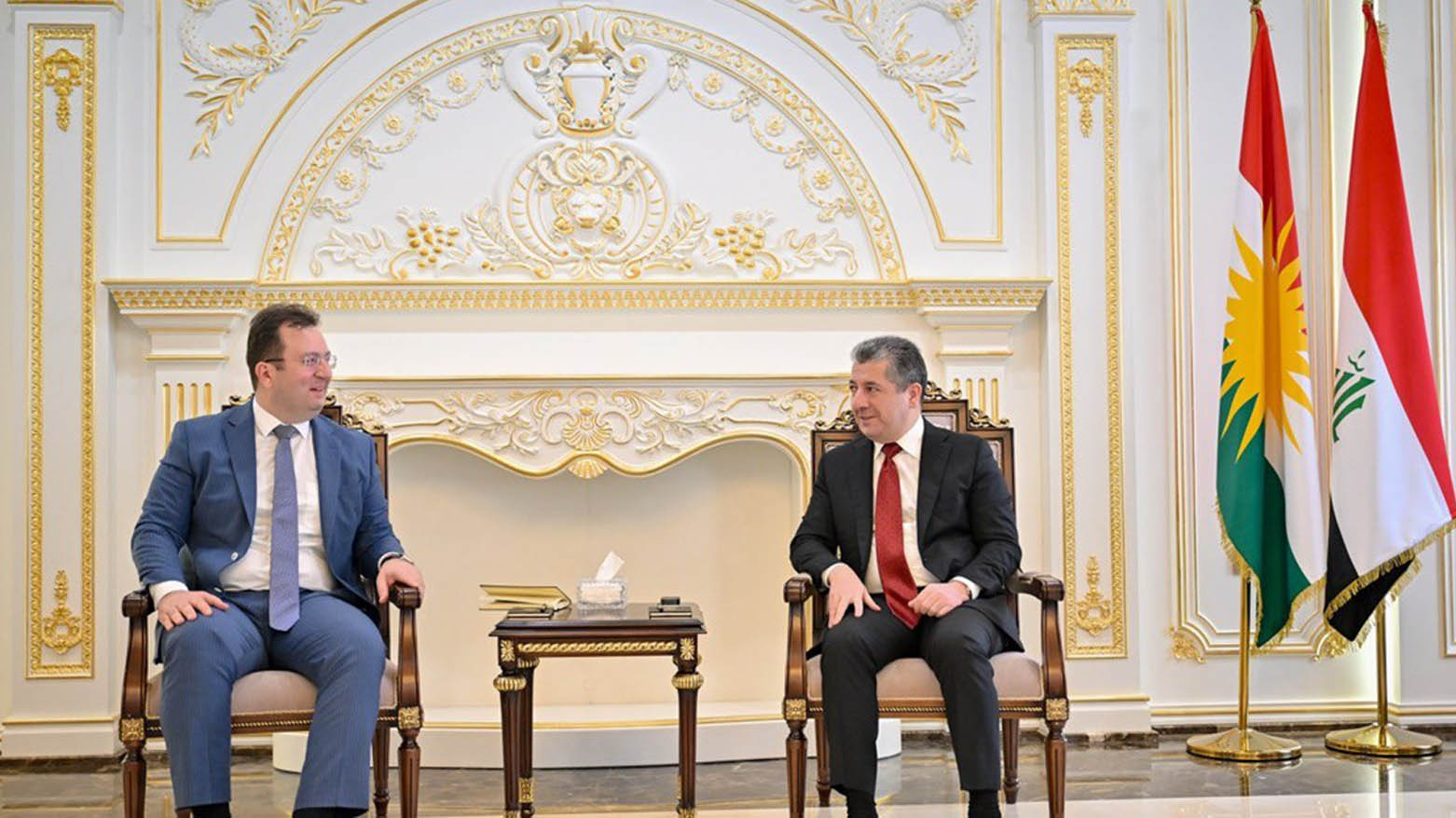 مەسرور بارزانی و ئەرمان تۆپچو جەخت لە بەرەوپێشبردنی پەیوەندییەکان دەکەنەوە