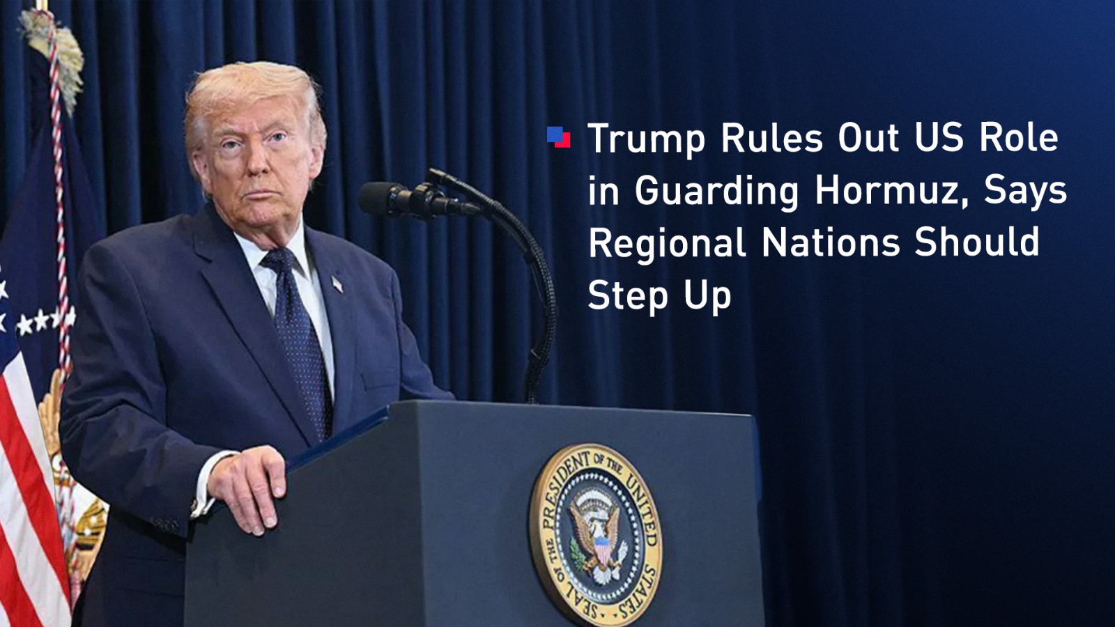 US President Donald Trump. (Graphic: Kurdistan24)