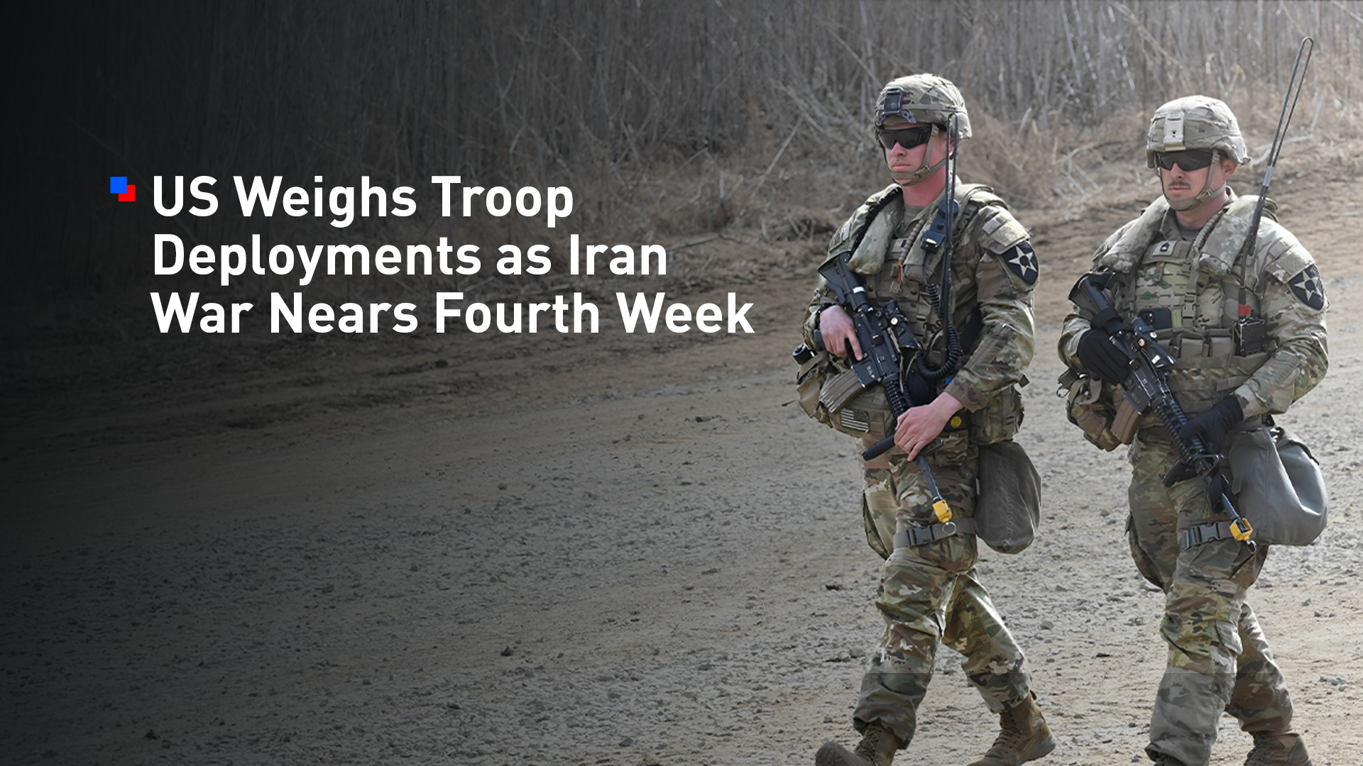 The photo shows two US soldiers. (AFP)