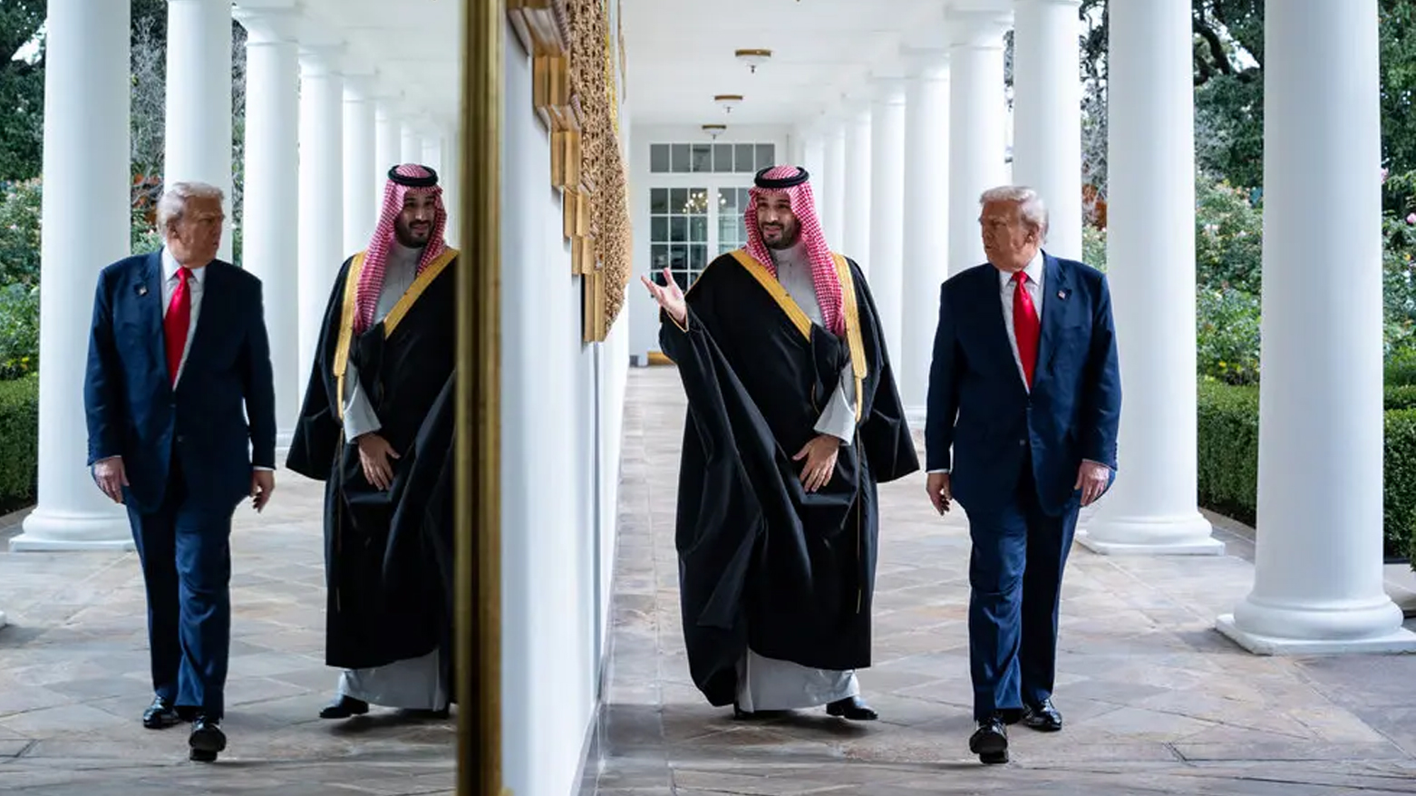 Mohammed bin Salman, Crown Prince of Saudi Arabia (L), and US President Donald Trump (R). (AFP)