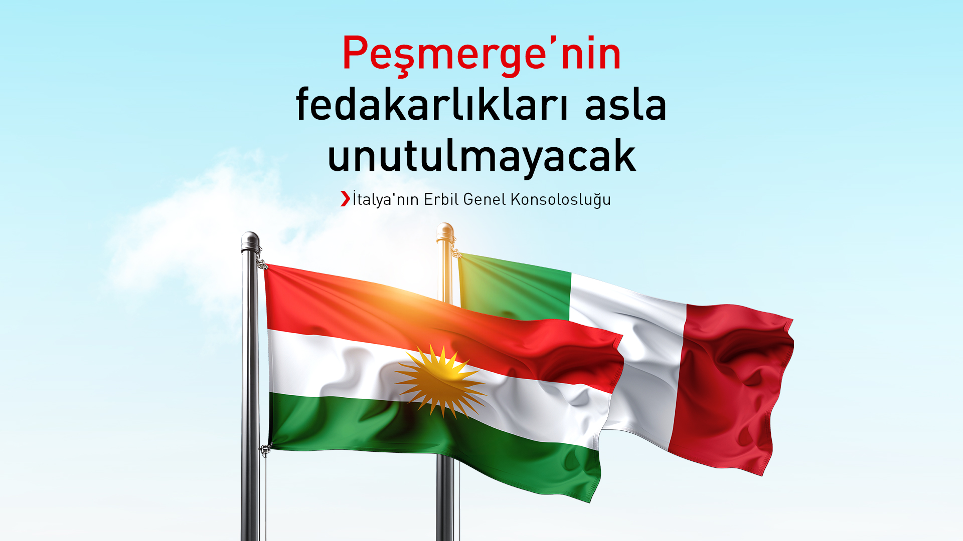 İtalya’nın Erbil Başkonsolosluğundan şehit Peşmergeler için taziye mesajı