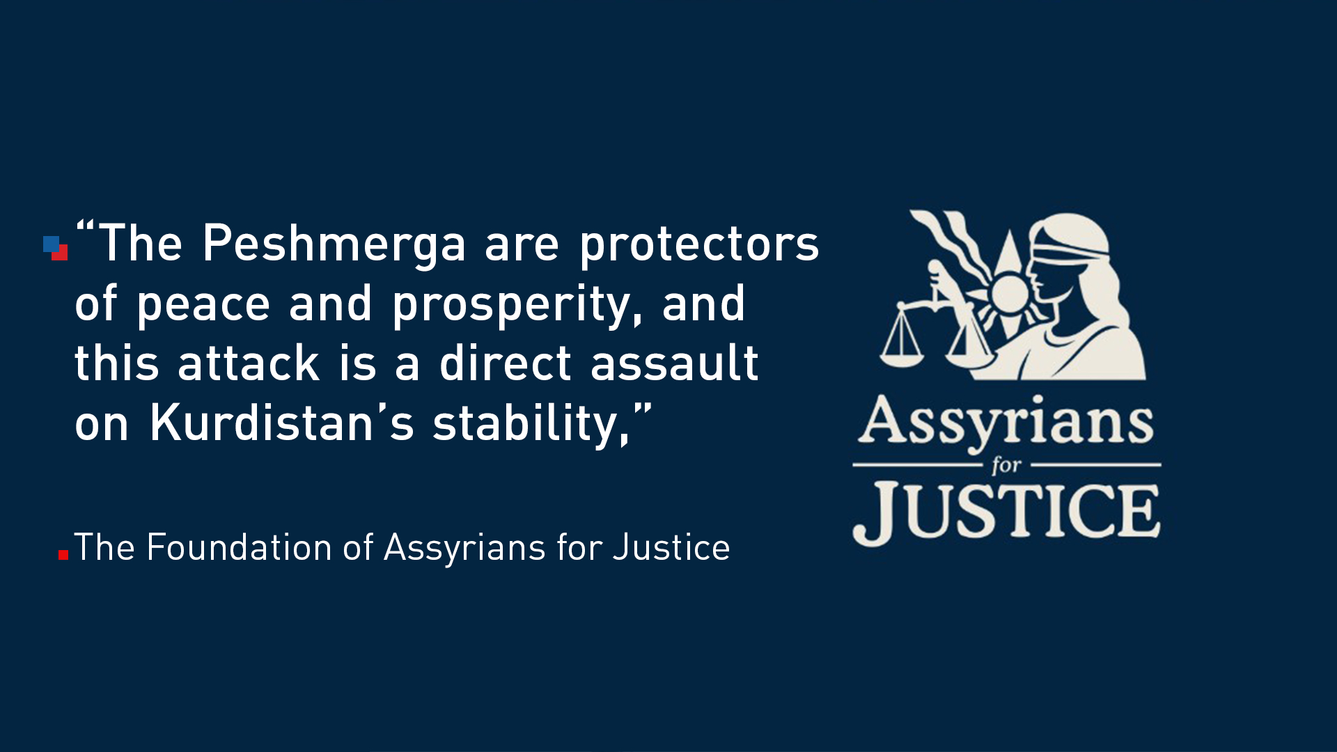 Foundation of Assyrians for Justice's logo. (Graphics: Kurdistan24)