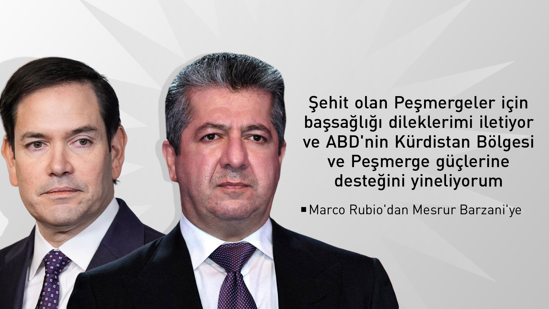 ABD Dışişleri Bakanı, Başbakan Barzani'ye başsağlığı diledi