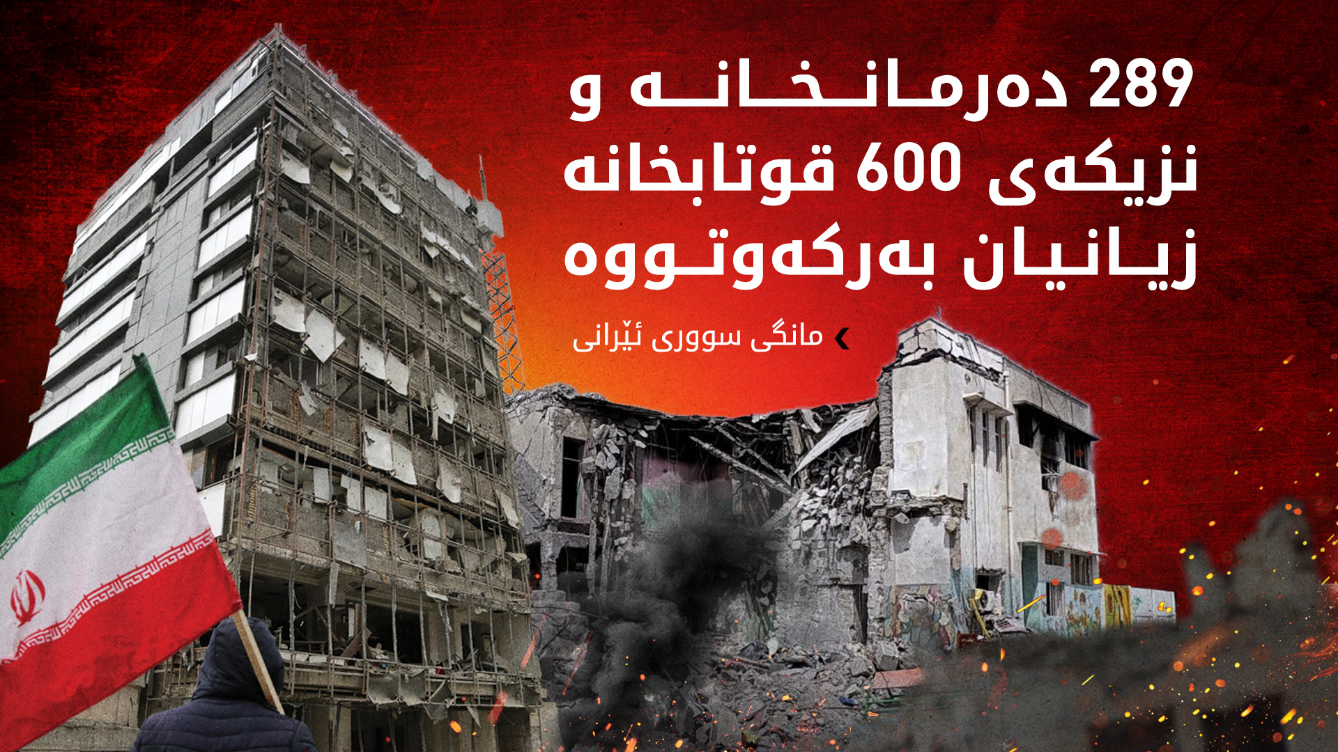 مانگی سووری ئێرانی: بەهۆی هێرشەکانەوە 87 هەزار شوێن وێران کراون