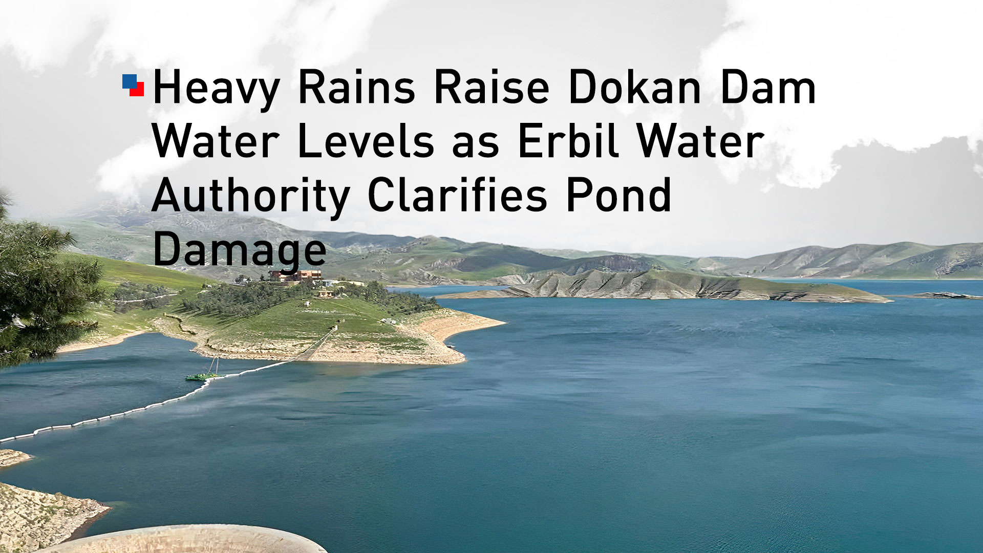 Dokan Dam in Sulaimani province. (Graphic: Kurdistan24)