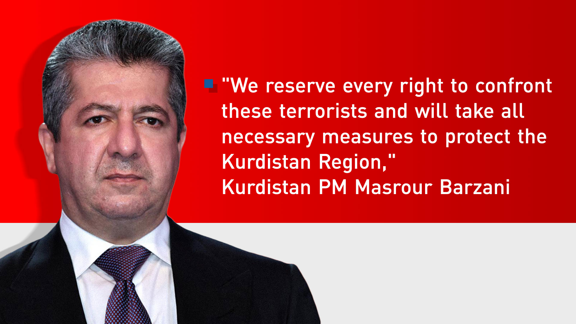 Kurdistan Region Prime Minister Masrour Barzani. (Graphics: Kurdistan24)