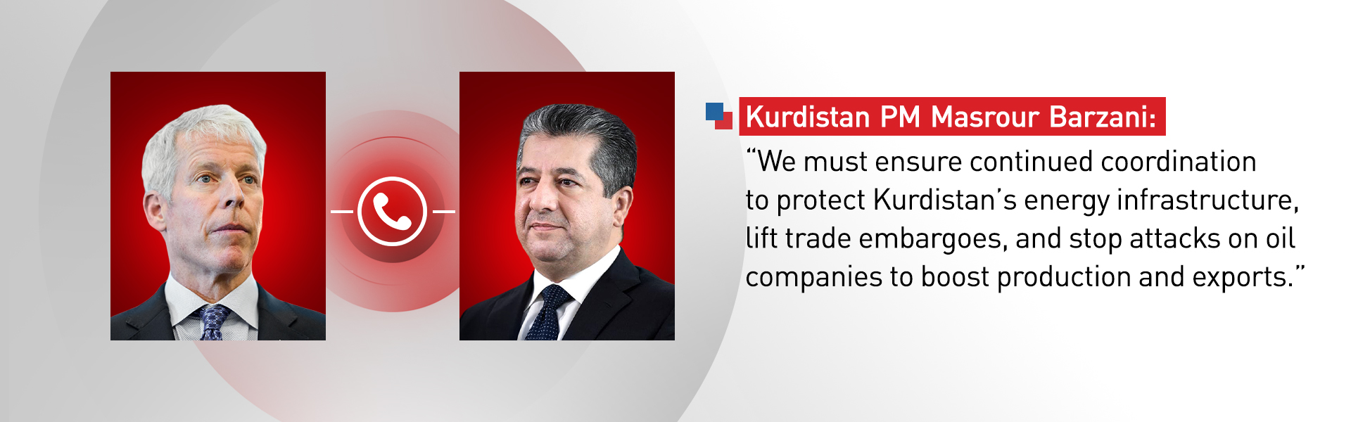 Kurdistan Prime Minister, U.S. Energy Secretary Discuss Oil Exports and Regional Energy Security