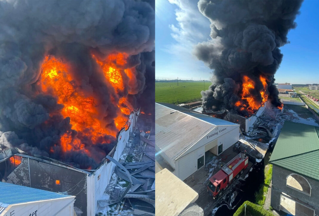 دیمەنێكی هێرشێکی درۆنی چەند رۆژێک لەمەوبەر بۆ سەر کارگەیەکی ڕۆن لە سنووری هەولێر