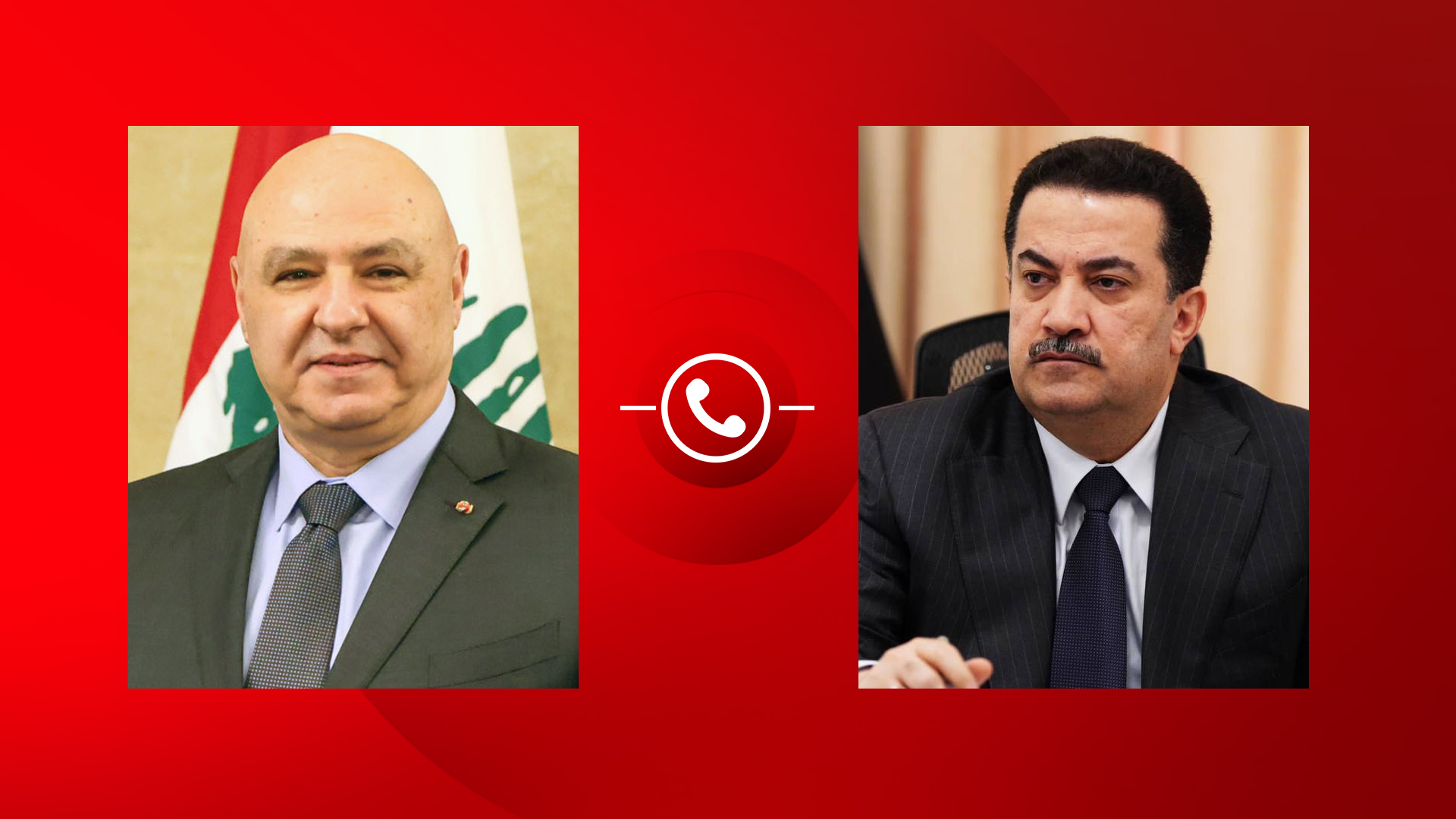 سوودانی و عۆن پەرەسەندنەکانی لوبنان و هێرشەکانی ئیسرائیل تاوتوێ دەکەن