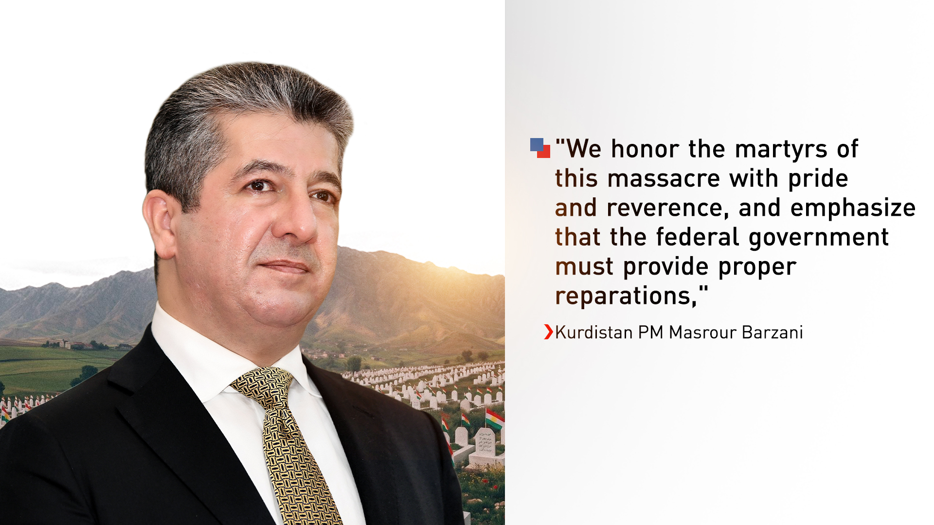 Kurdistan Region Prime Minister Masrour Barzani. (Graphic: Kurdistan24)