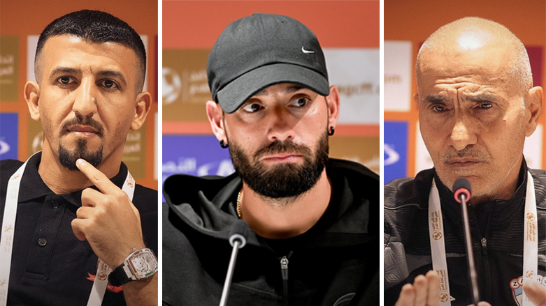 ئەیوب ئۆدیشۆ راهێنەری زاخۆ، كاراسكۆ كاپتنی شەباب و ئەمجەد عەتوانی كاپتنی زاخۆ