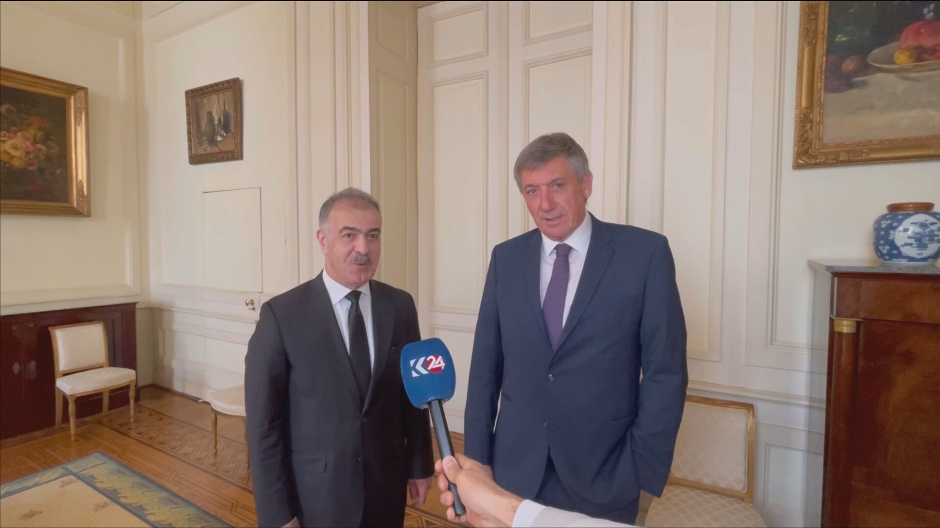 سەفین دزەیی و جێگری سەرۆکوەزیرانی بەلجیکا لە برۆکسل کۆبوونەوە