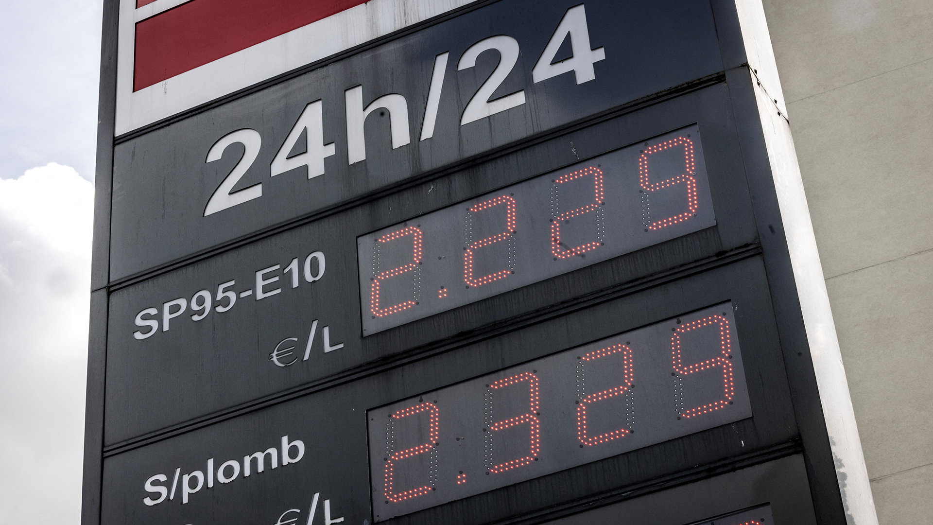 This photograph shows fuel prices displayed on a totem at an Avia petrol station in Charenton-le-Pont, southeast of Paris on April 16, 2026. (Photo: AFP)