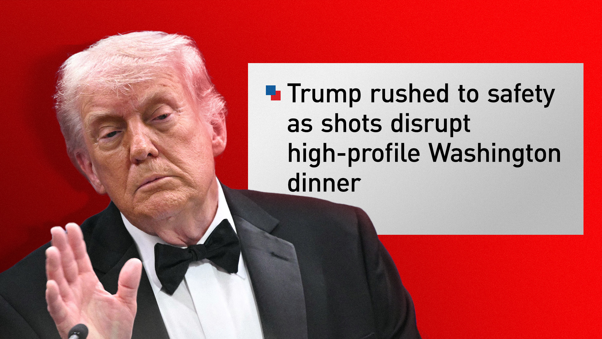 U.S. President Donald Trump speaks at the White House after a shooting at the Correspondents’ Dinner on April 25, 2026. (AFP)