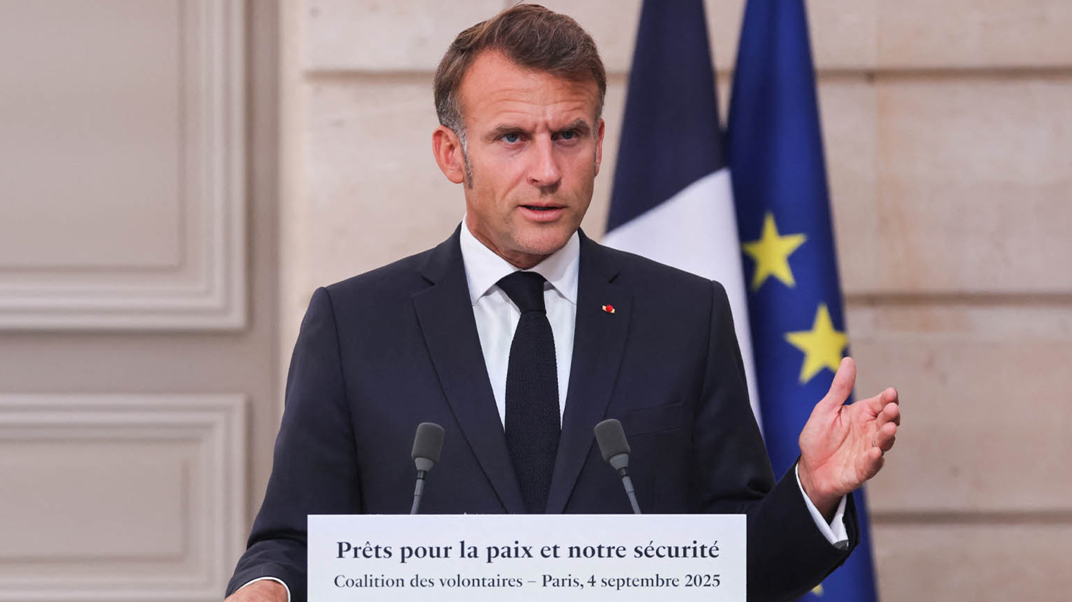 ماکرۆن: قەیرانی وزەمان نییە و دۆخەکە لەژێر کۆنترۆڵدایە