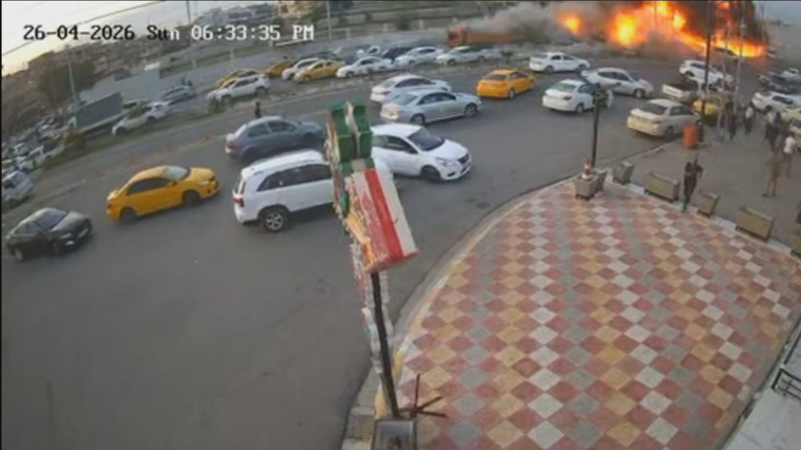 The deadly traffic accident in Kirkuk, April 26, 2026. (Photo: Submitted to Kurdistan24)