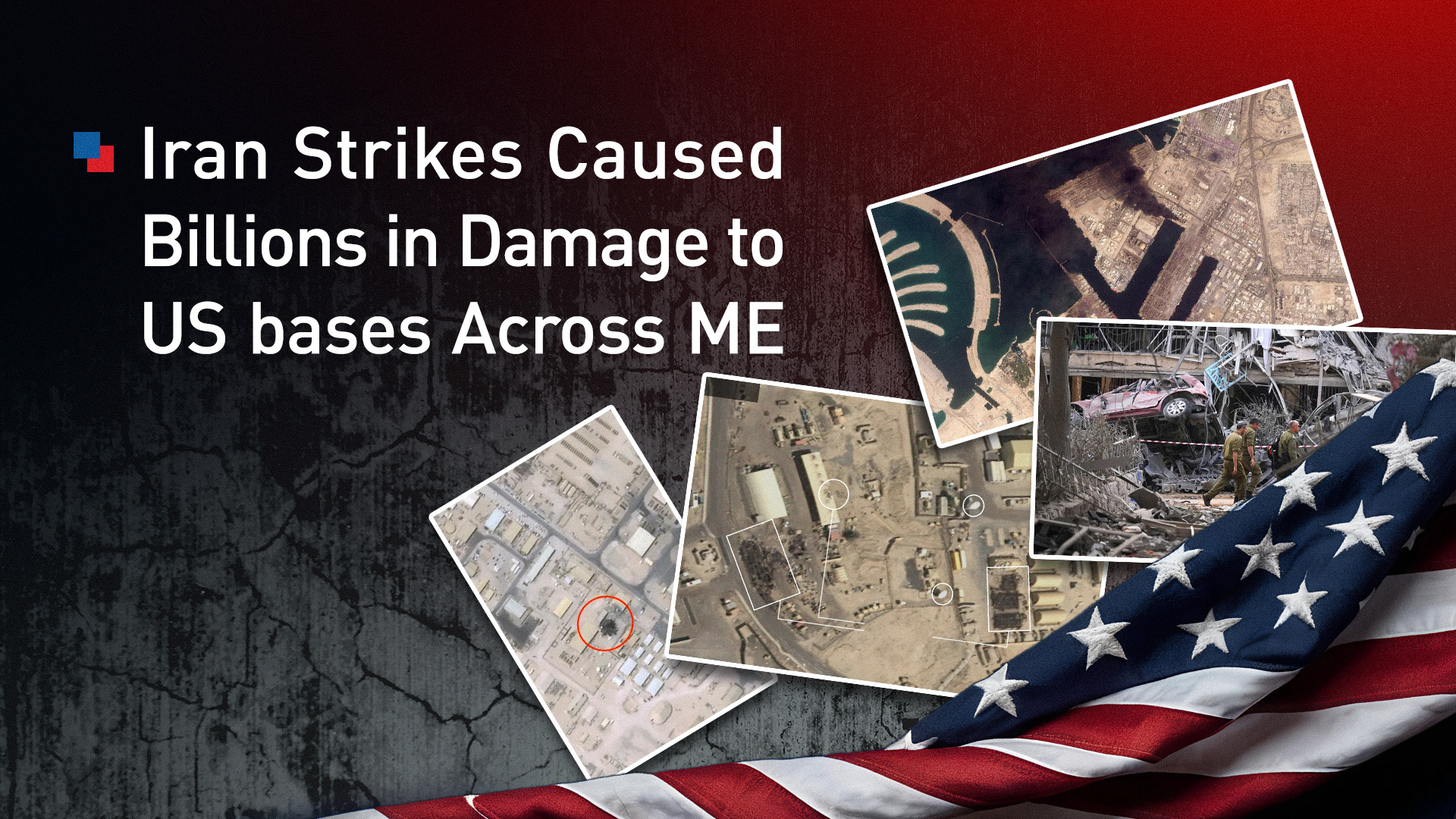 Iran Strikes Caused Damage to US bases (Graphic: Kurdistan24)