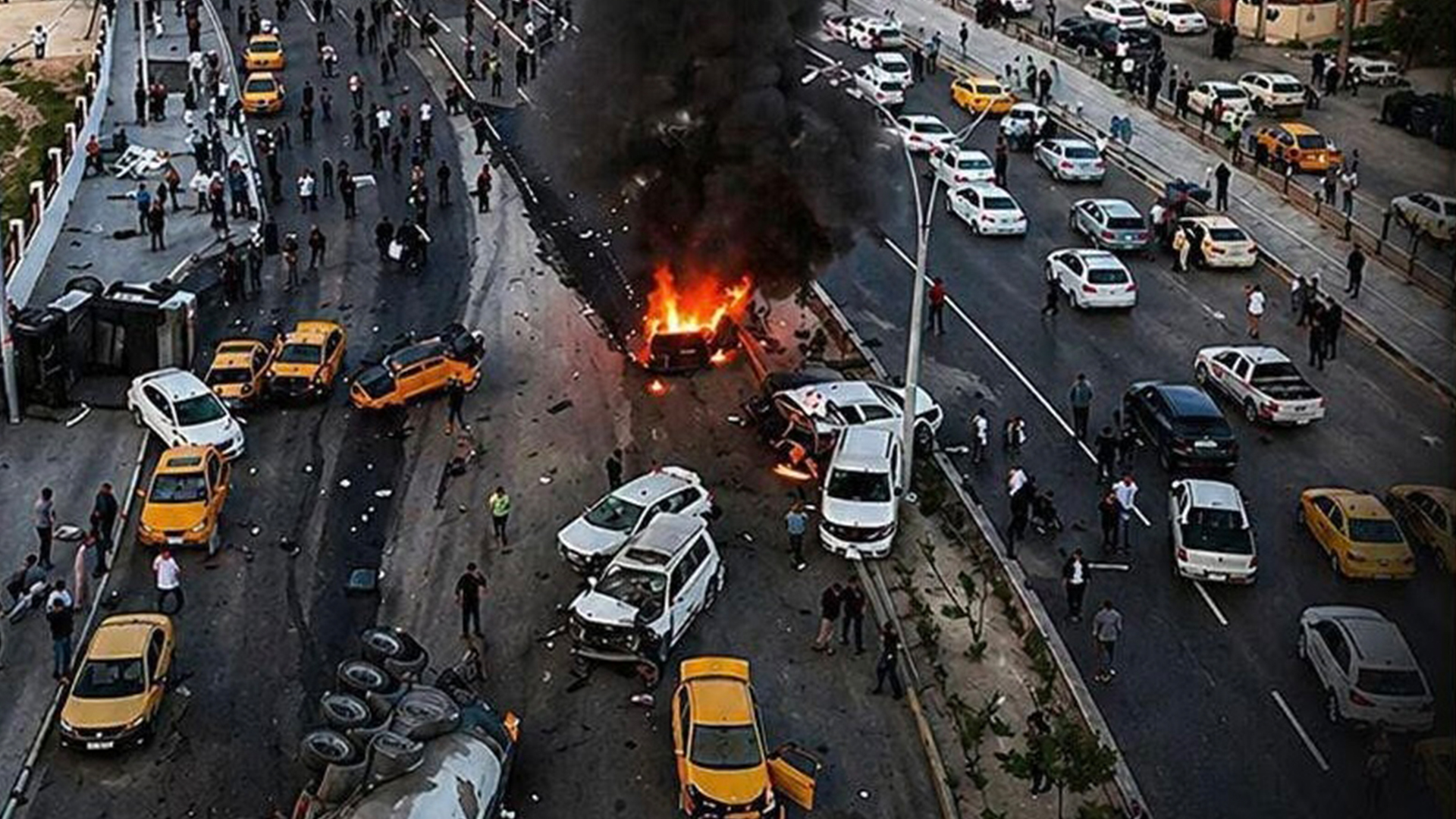 The moment the tragic incident occurred in Kirkuk. (Photo: handed to Kurdistan24)