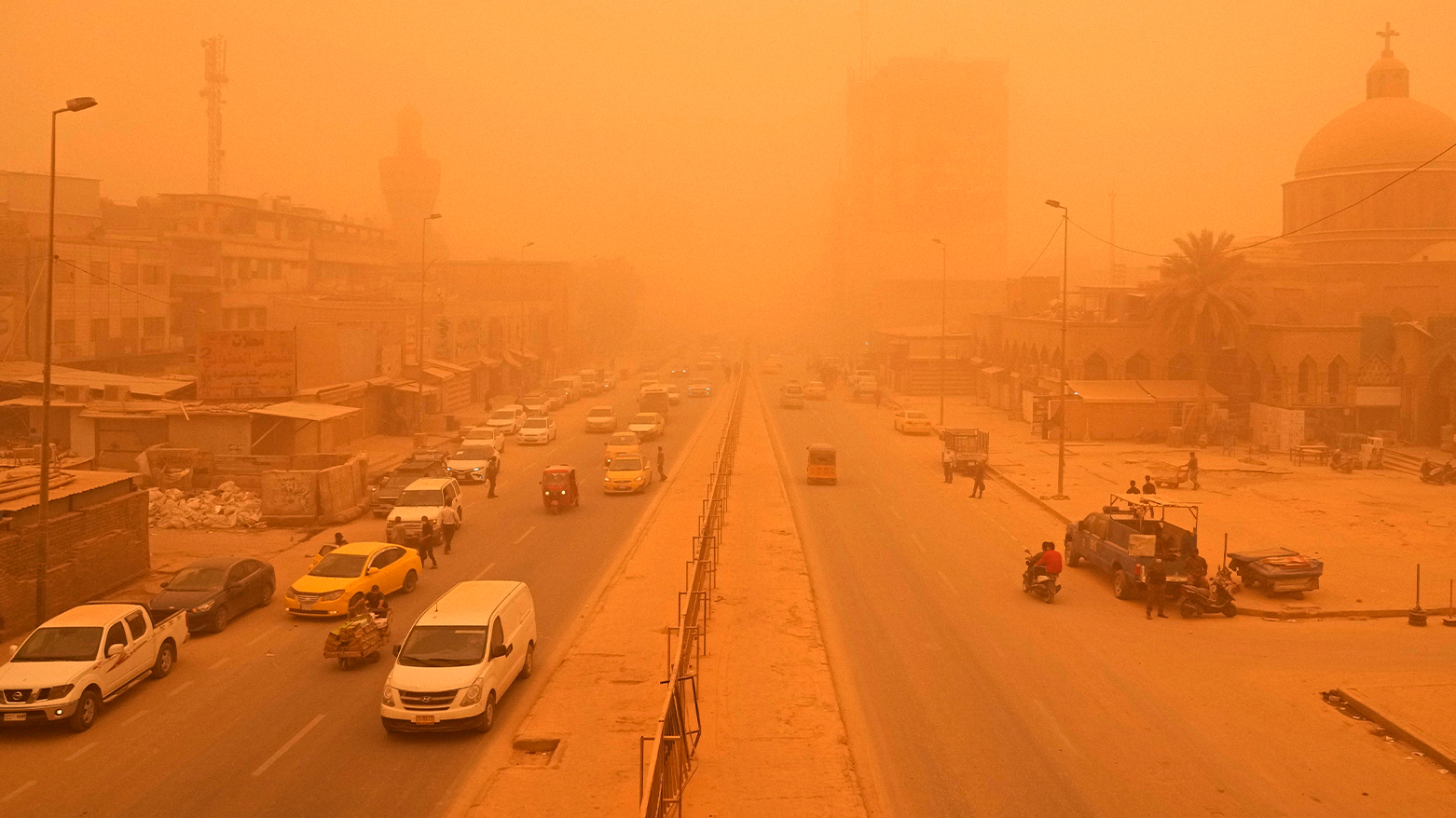 Dust storm in Baghdad. (Photo: AP)