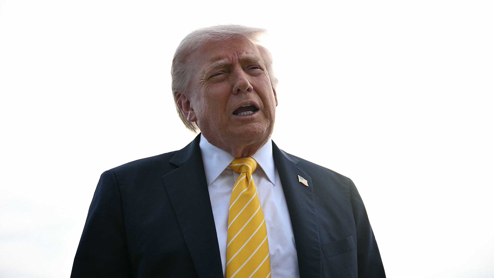 US President Donald Trump speaks with reporters at Palm Beach International Airport in West Palm Beach, Florida on May 2, 2026. (Photo: AFP)