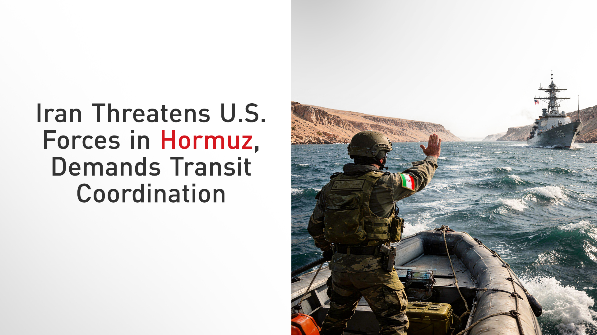 An AI-generated image depicts Iranian and U.S. naval forces operating in the Strait of Hormuz, illustrating heightened tensions in the vital shipping corridor. (Photo: AI-generated)