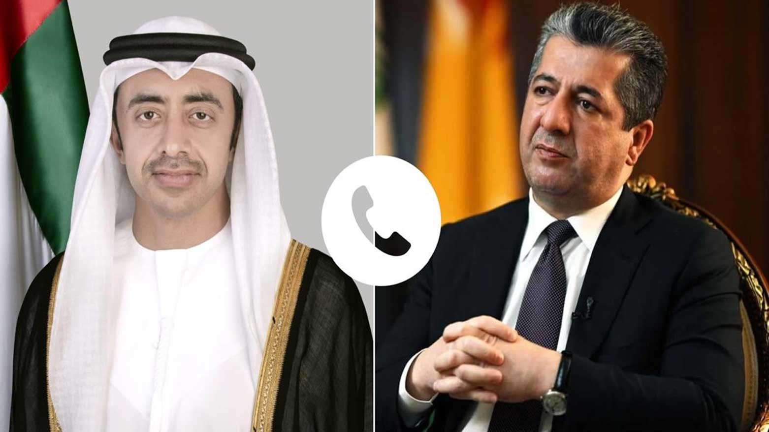 Mesrûr Barzanî û Wezîrê Derve yê Îmaratê rewşa navçeyê û pêwendiyên dualî gotûbêj kirin