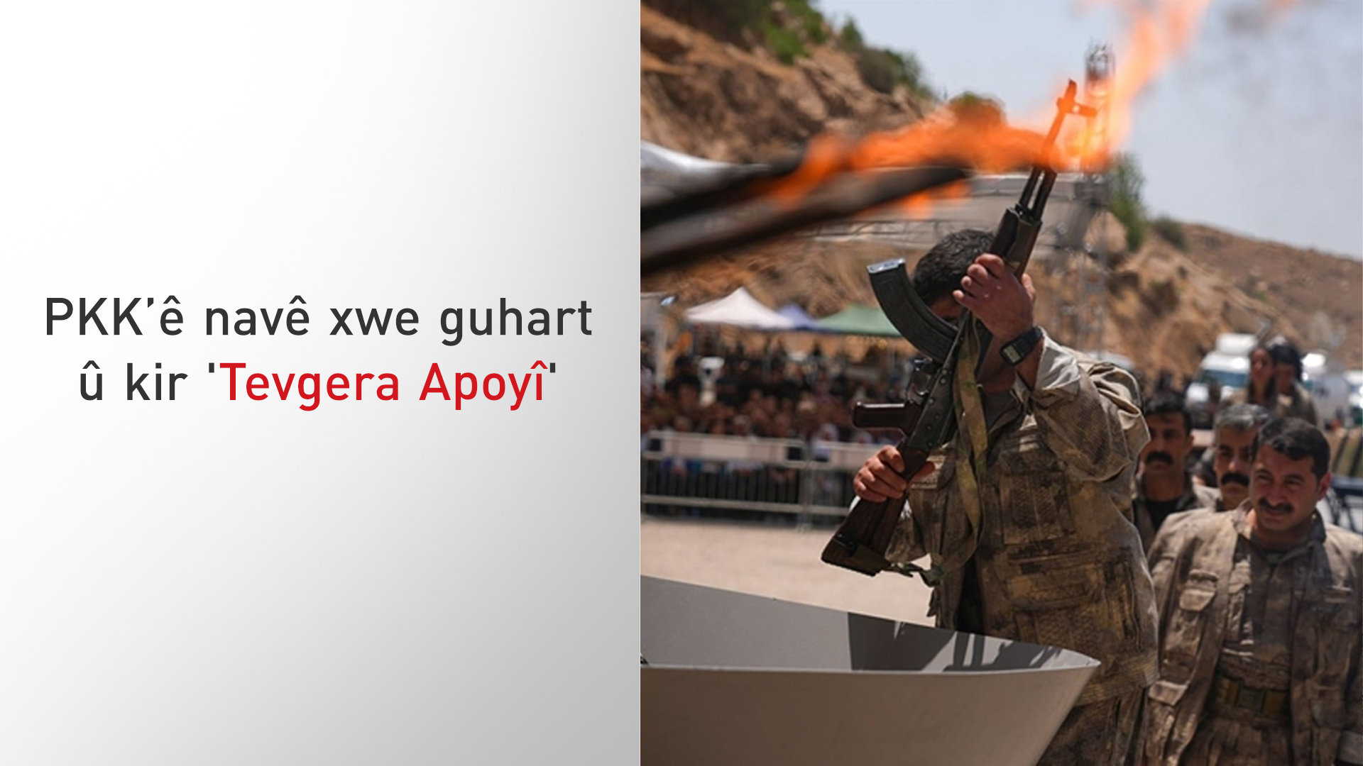 Ji Tevgera Apoyî di salvegera hilweşandina PKK’ê de daxuyanî: Divê gavên yasayî werin avêtin