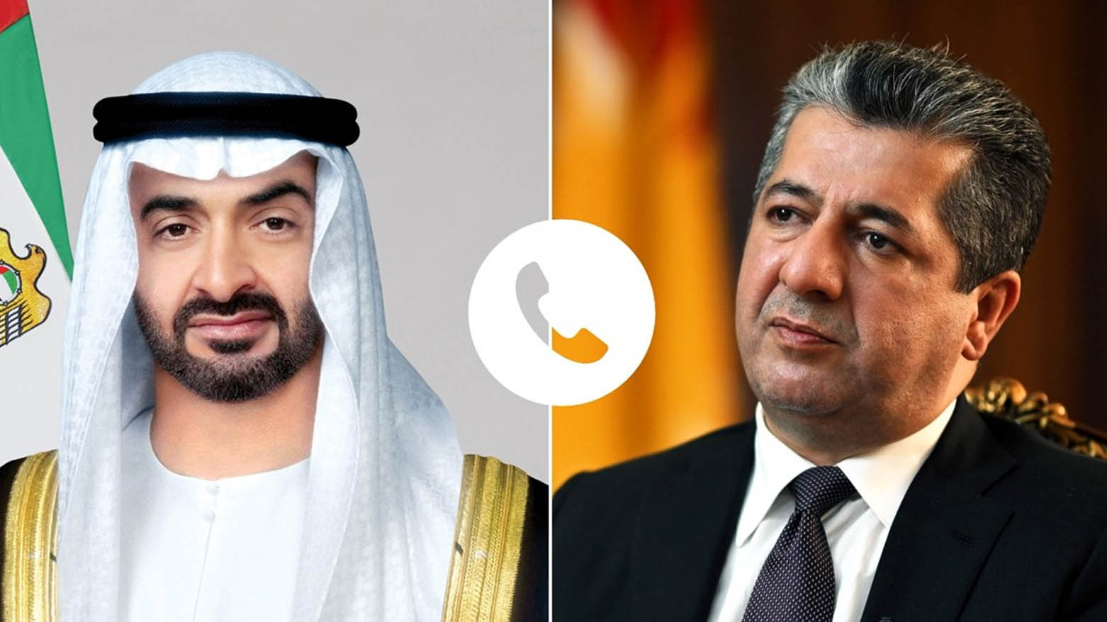 PM Barzani, UAE President Discuss Ties, Regional Stability in Phone Call