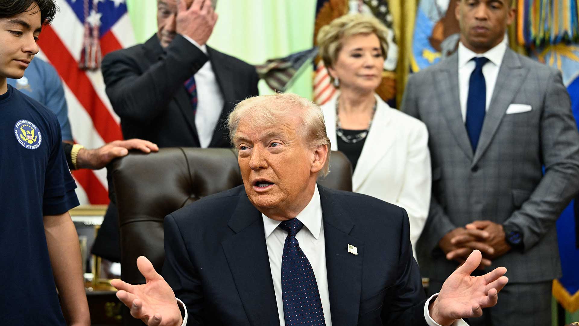US President Donald Trump speaks during a signing ceremony for a proclamation to revive the Presidential Fitness Test Award, May 5, 2026. (Photo: AFP)