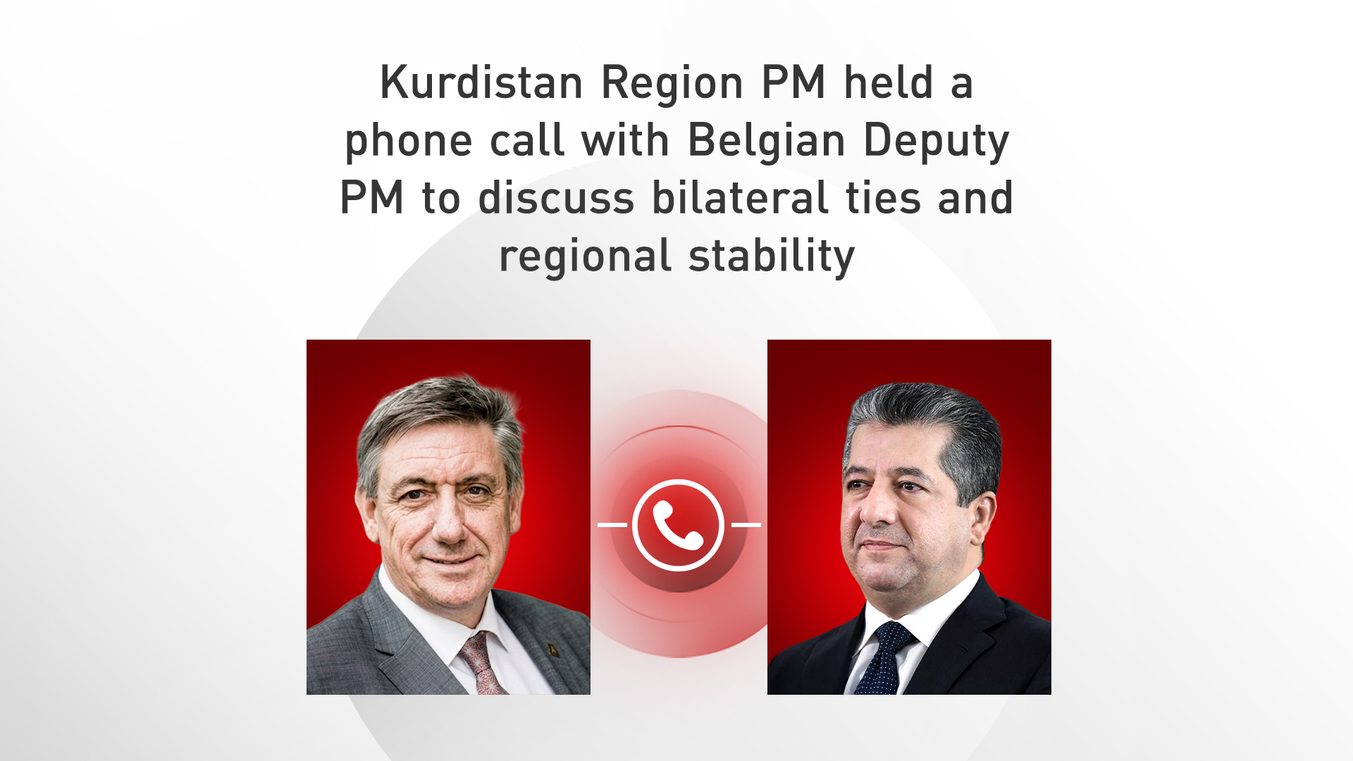 Kurdistan Region PM Masrour Barzani, R, Belgian DPM and Finance Minister Jan Jambon, May 7, 2026. (Graphic: Kurdistan24)