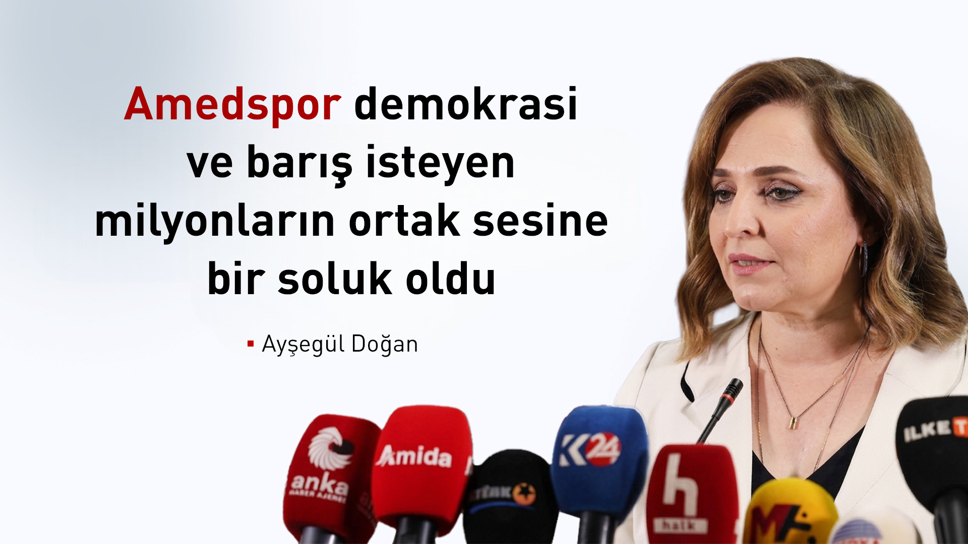 Ayşegül Doğan: Amedspor, milyonların ortak sesine soluk oldu