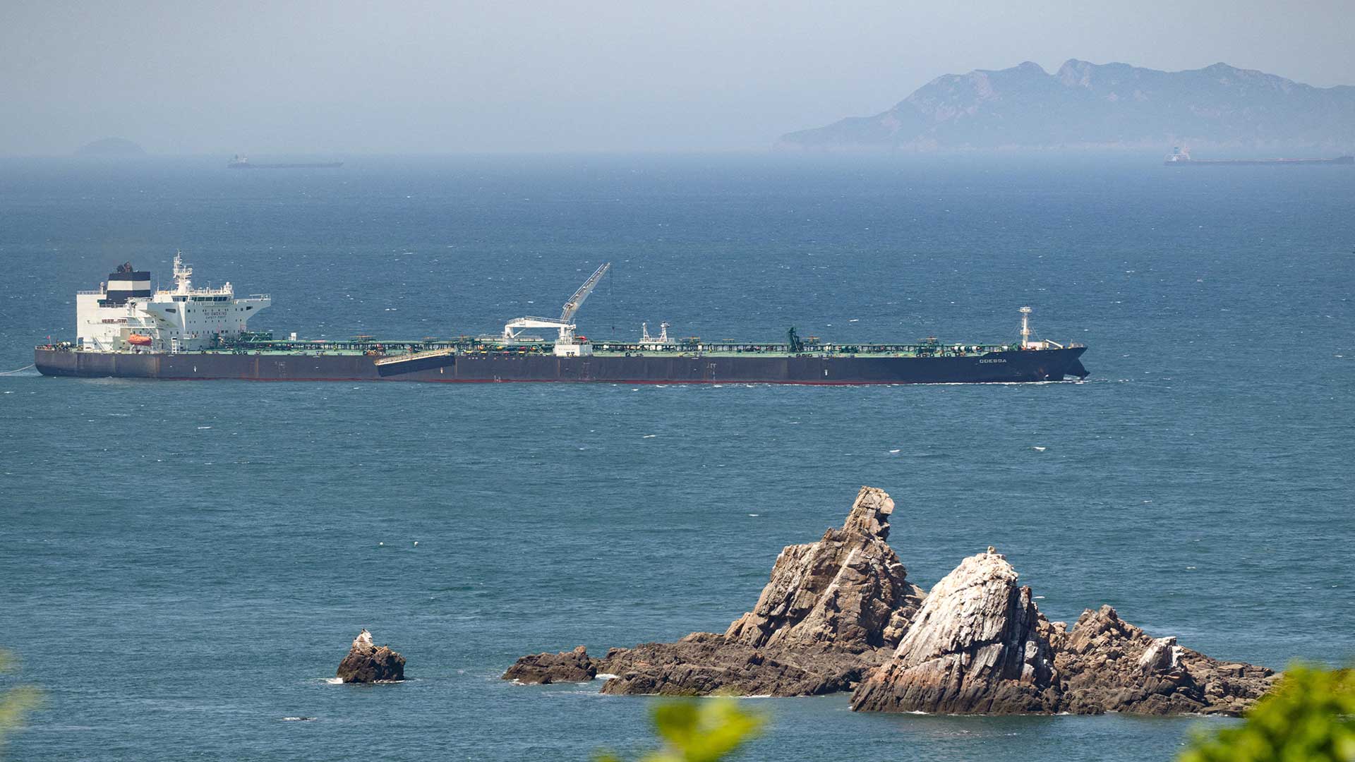 Malta-flagged oil tanker Odessa arrives near Daesan Port in Seosan City on May 8, 2026. (Photo: AFP)