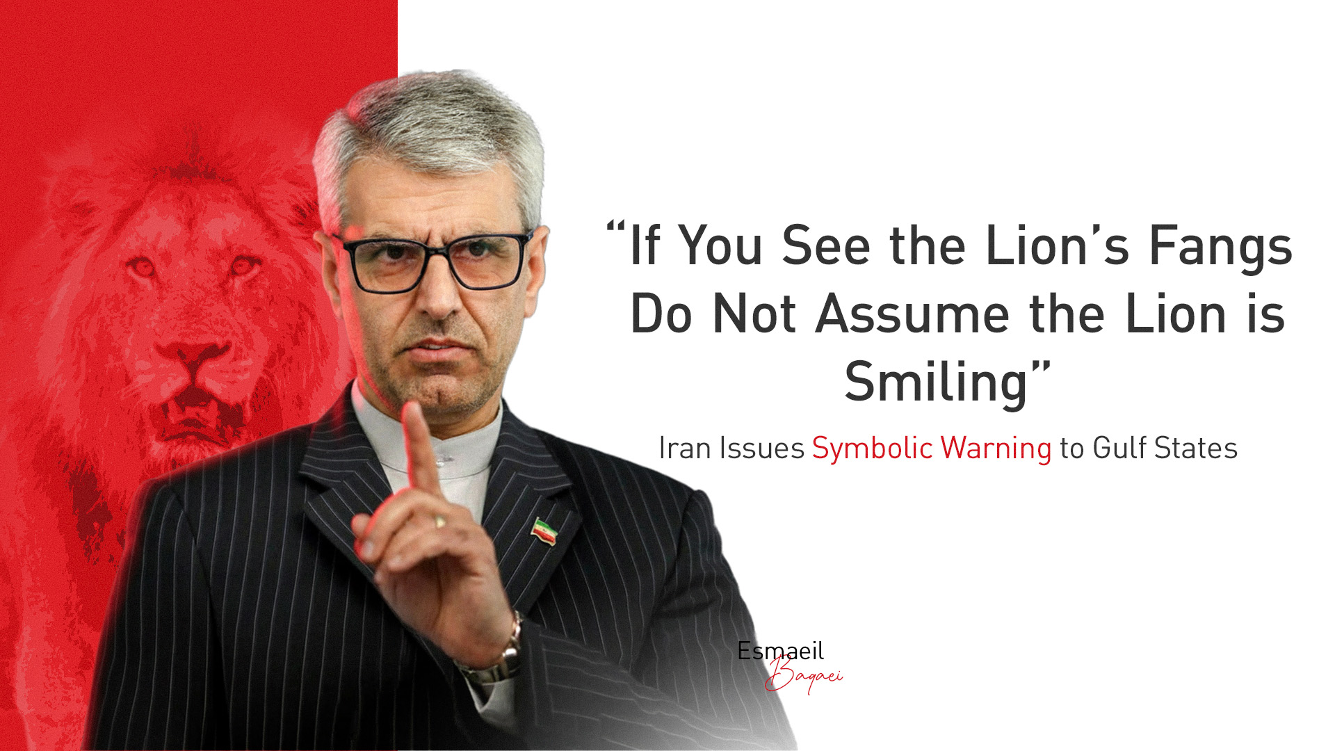 Iranian Foreign Ministry spokesperson Esmaeil Baqaei. (Graphics: Kurdistan24)