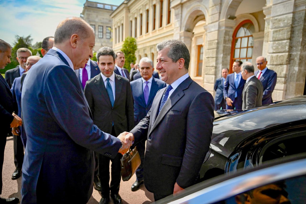 Kurdistan Region Prime Minister Masrour Barzani, R, Turkish President Recep Tayyip Erdoğan, Istanbul, Türkiye, May 9, 2026. (Photo: Kurdistan24)