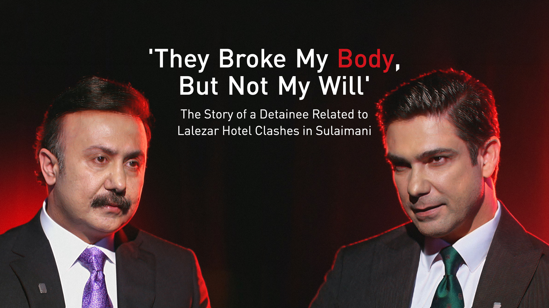 Hemin Hadya Sur (L) and Kurdistan24 news anchor Kovan Ezzat (R). (Graphics: Kurdistan24)