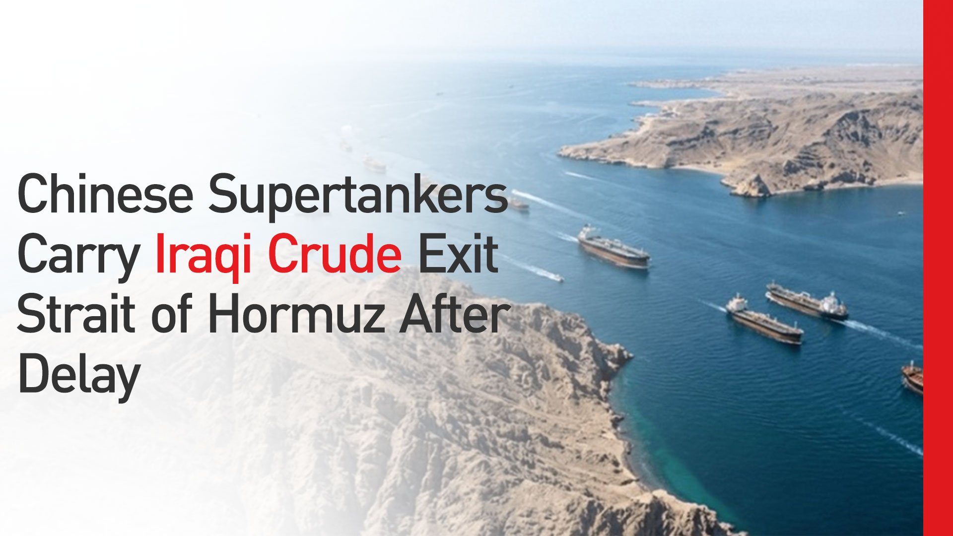 Oil tankers passing through the Strait of Hormuz, illustrating the article's content. (Graphic: Kurdistan24)