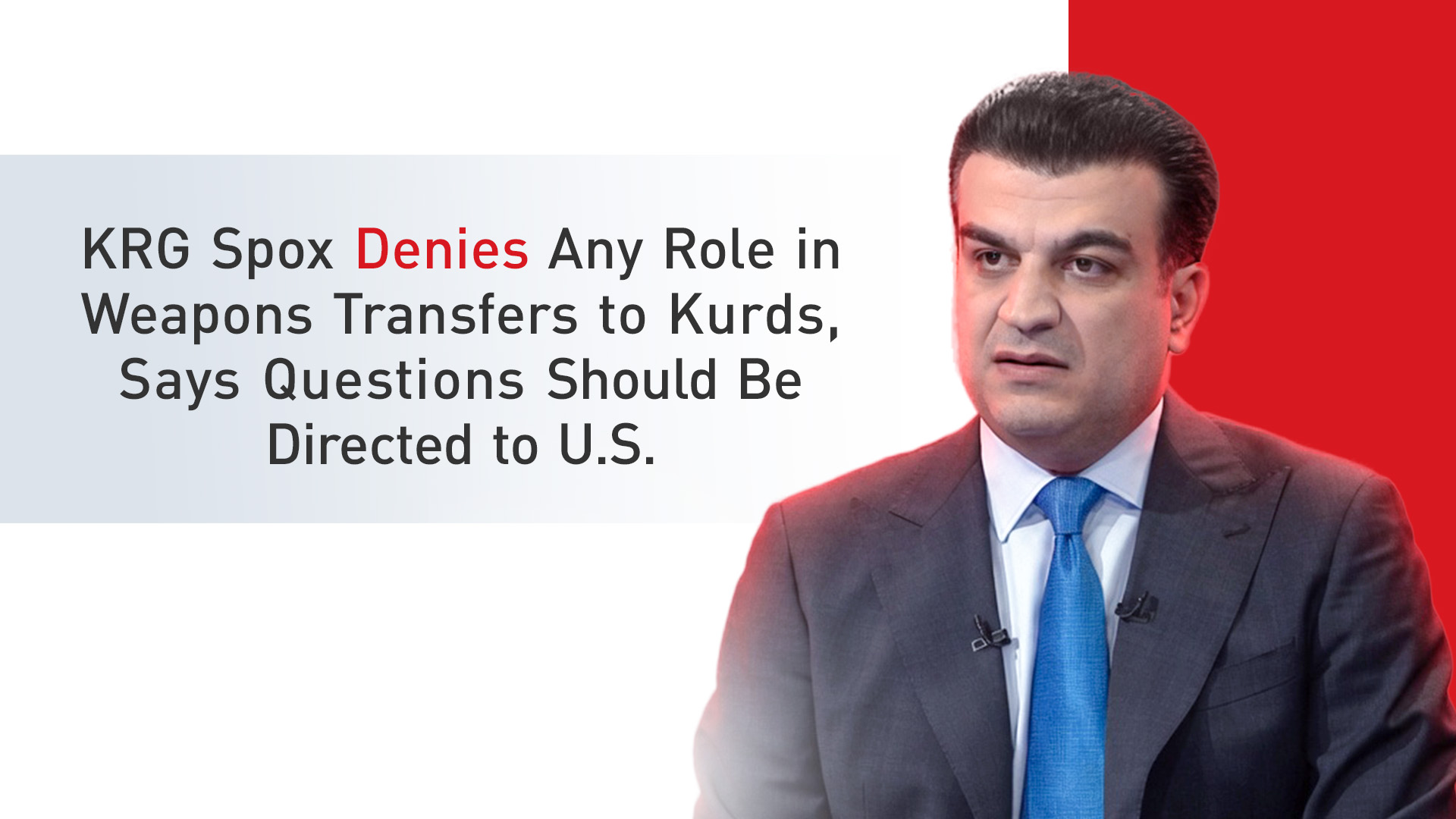 Peshawa Hawramani, spokesperson for the Kurdistan Regional Government. (Photo: Designed by Kurdistan24)