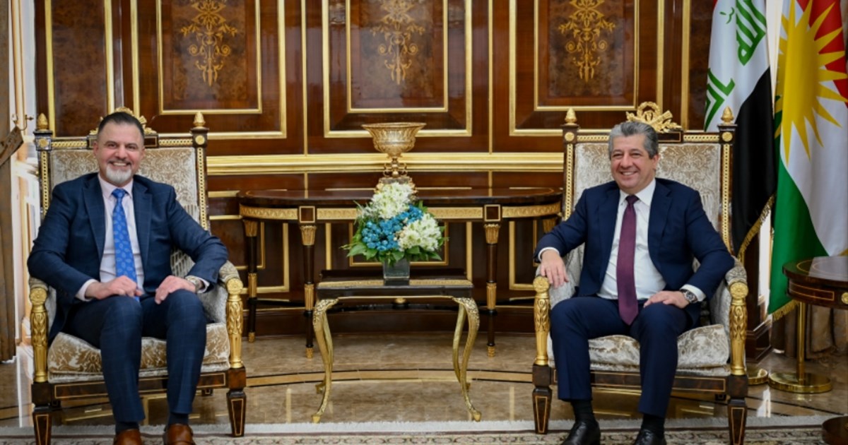 Kurdistan Region Prime Minister Masrour Barzani (right) during his meeting with Bakr al-Samarrai, special adviser to Iraqi Prime Minister Ali Falih al-Zaidi, May 21, 2026. (Photo: KRG)