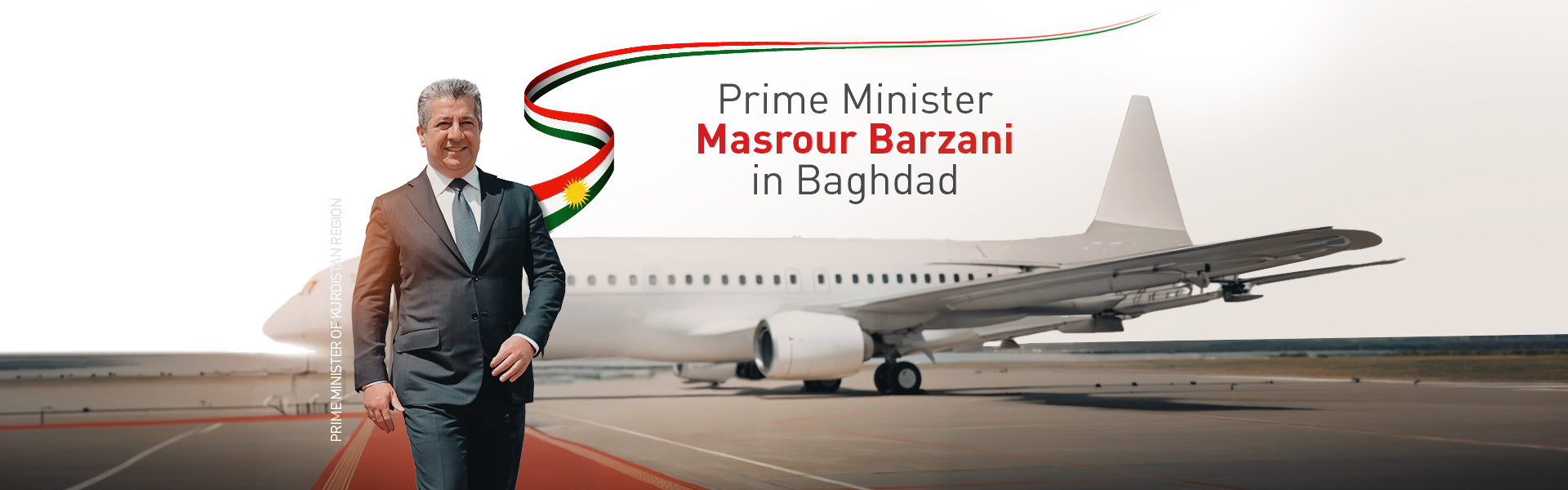 Kurdistan Region Prime Minister Barzani Arrives in Baghdad for Two-Day Talks