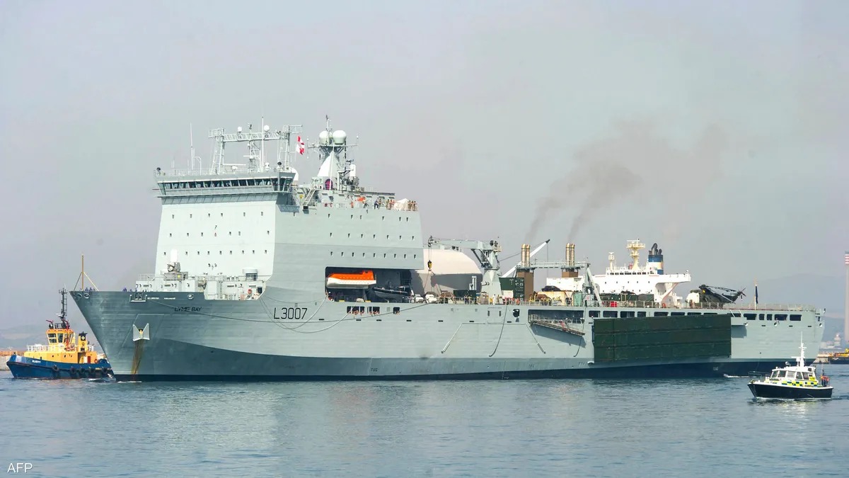 British Navy RFA Lyme Bay at the gateway to the Mediterranean (Photo: AFP)