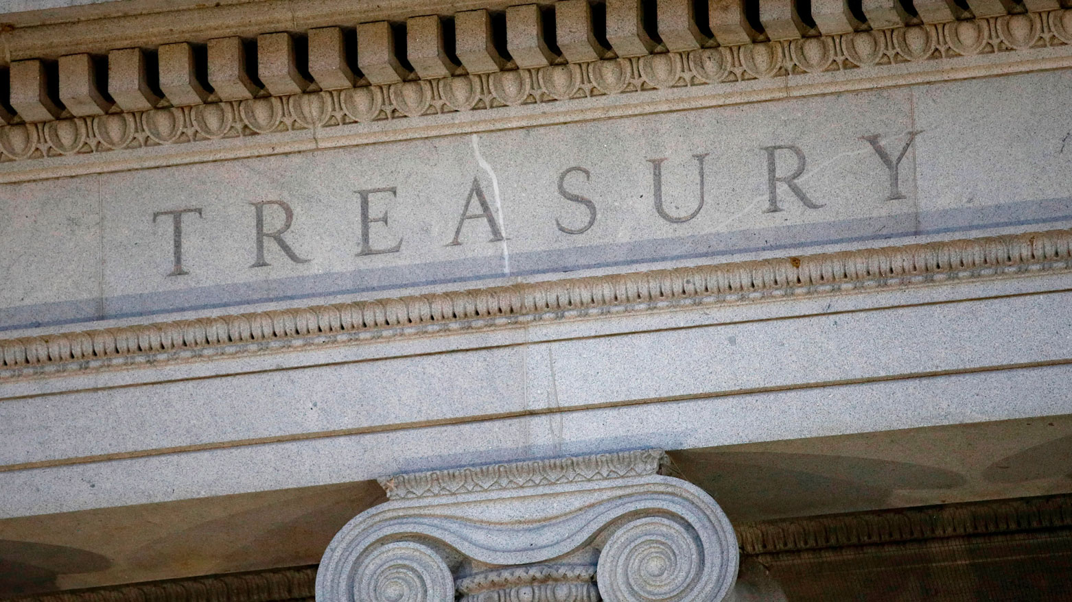The Treasury Department building is pictured at dusk in Washington, Jun. 6, 2019. (AP)