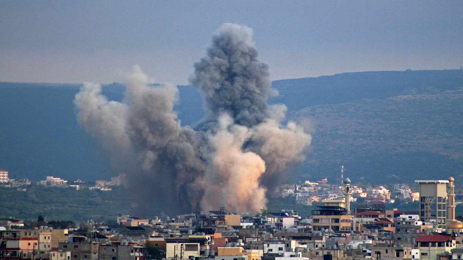 Smoke rises from the site of an Israeli strike near the southern Lebanese city of Tyre on May 27, 2026. (AFP)