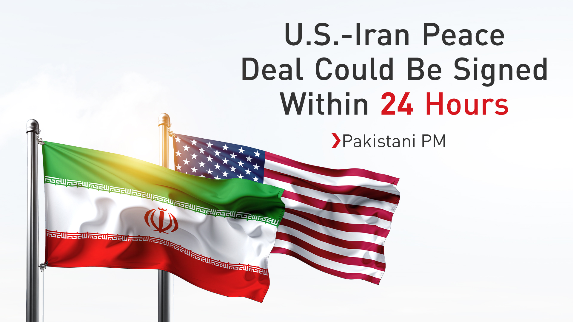 Graphic featuring the national flags of Iran (L) and the United States (R). (Graphic: Kurdistan24)