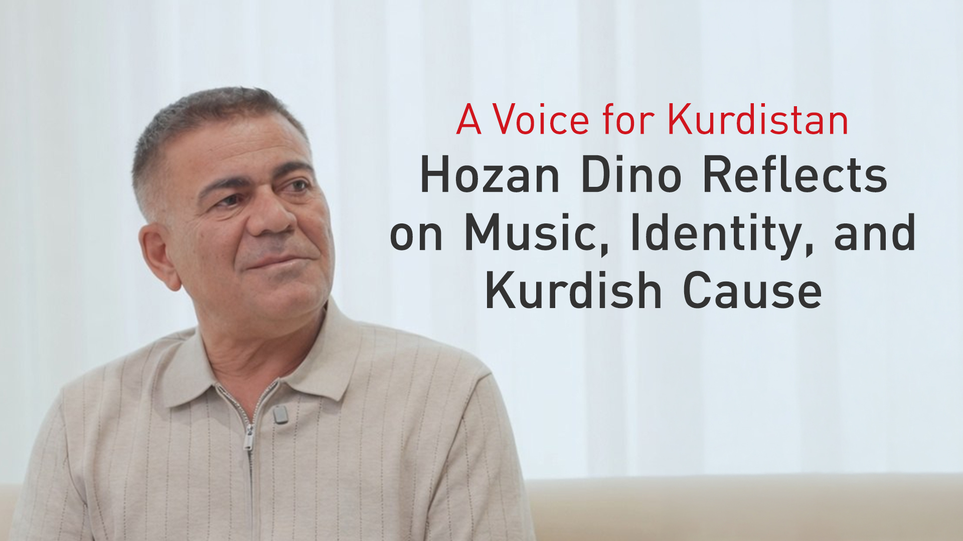Hozan Dino, one of the most resonant voices in contemporary Kurdish music. (Graphics: Kurdistan24)