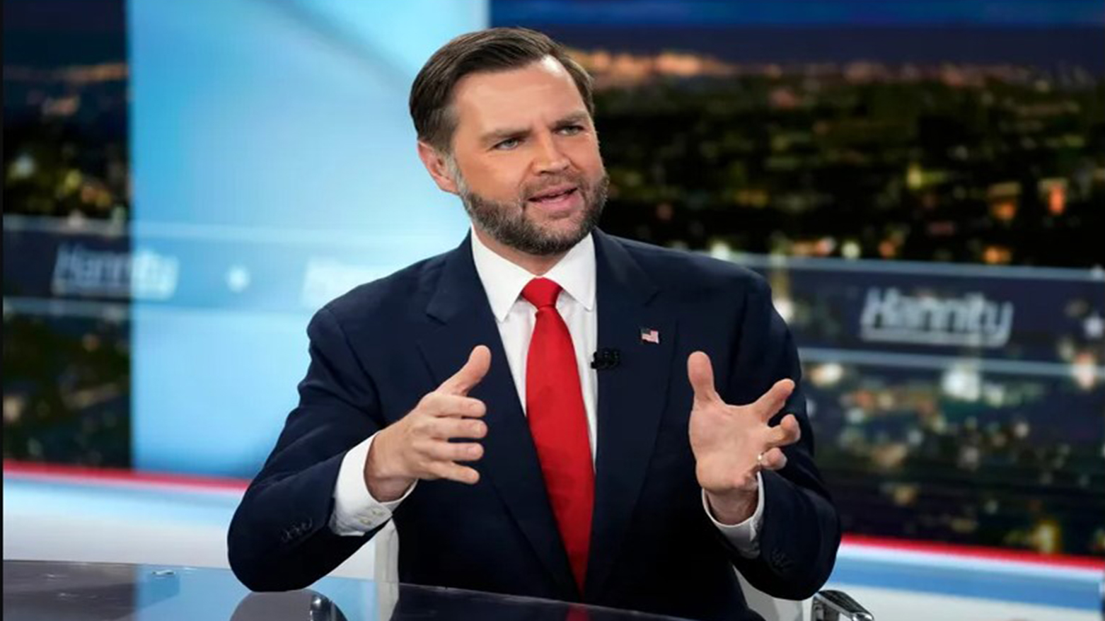 Vice President JD Vance appears on "Hannity" on June 15, 2026, in New York. (Photo: AP)